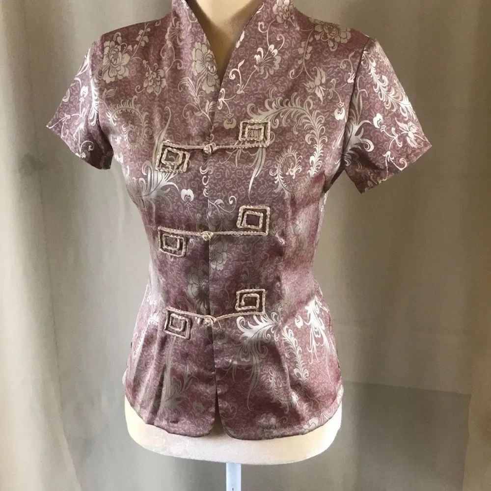 Antique Vintage Floral Blouse Size M